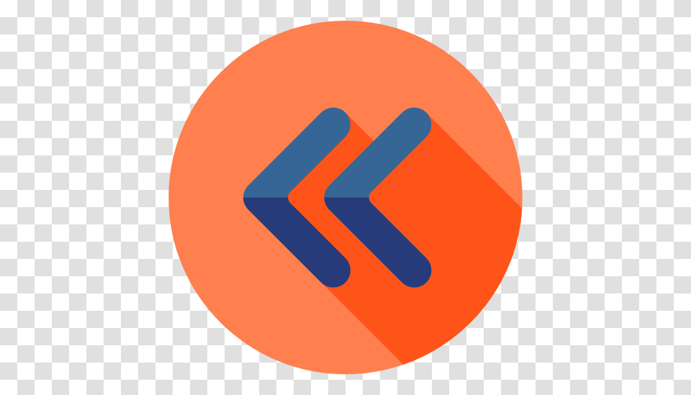 Rewind Flat Icon, Logo, Trademark Transparent Png
