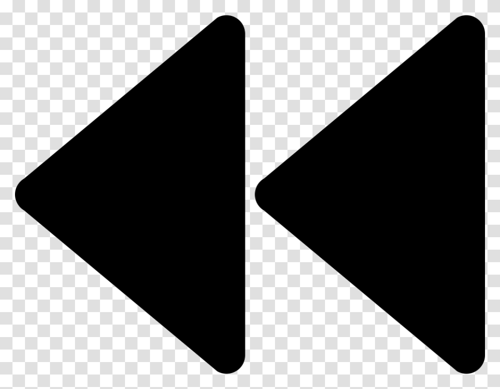 Rewind Symbol Backward Icon, Triangle, Rug, Arrowhead, Plectrum Transparent Png
