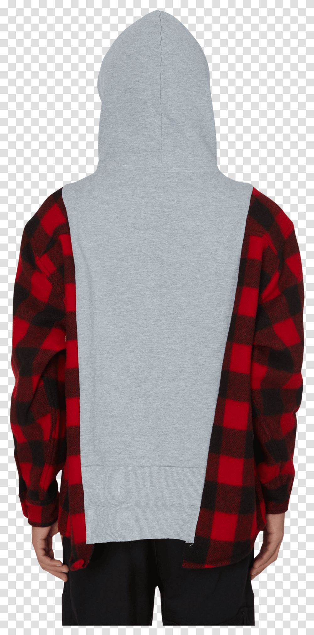 Reworked Flannel Hooded Work Shirt Hooded, Sleeve, Clothing, Apparel, Long Sleeve Transparent Png