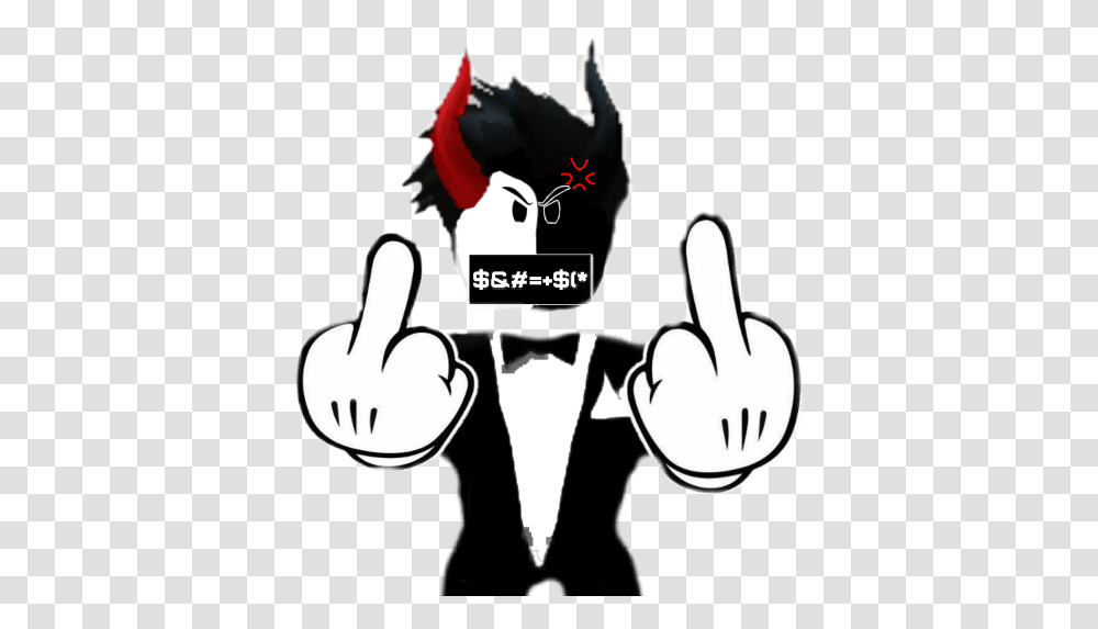 Rey Demonio Roblox Pack Middle Finger Svg, Person, Human, Hand, Text Transparent Png