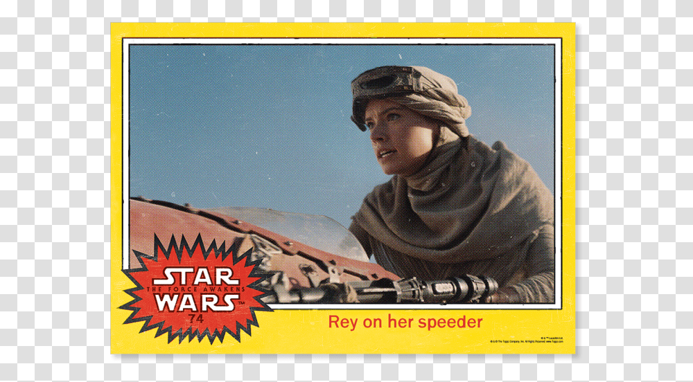 Rey Force Awakens Trailer Poster Rey And Luke Trading Cards, Person, Advertisement, Flyer, Paper Transparent Png