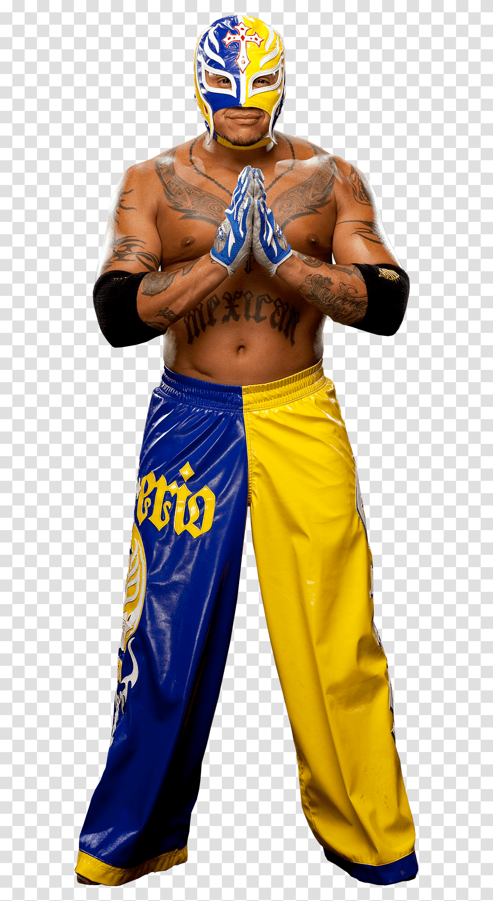 Rey Mysterio Blue And Yellow, Skin, Person, Helmet Transparent Png