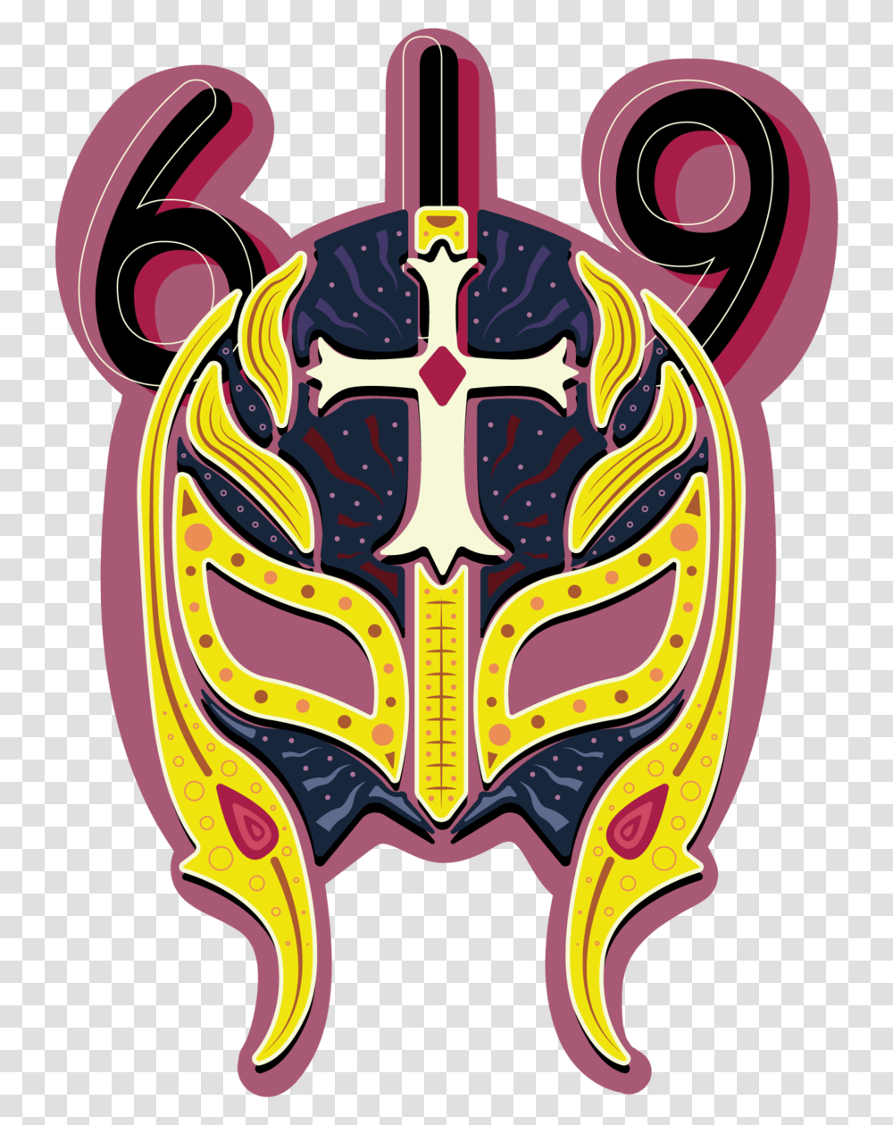 Rey Mysterio Mask Illustration, Emblem, Weapon, Weaponry Transparent Png