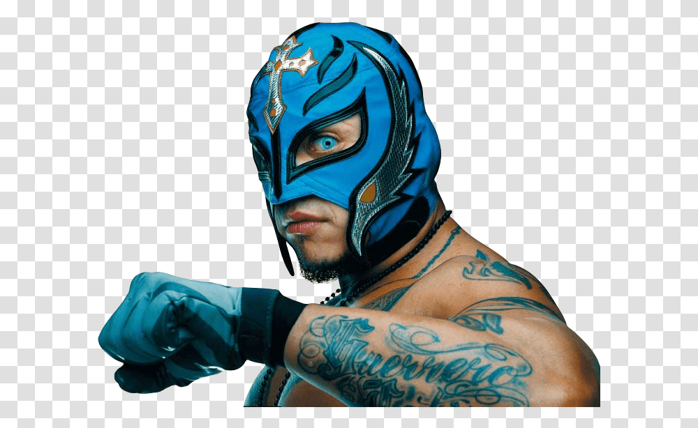 Rey Mysterio Rey Mysterio Blue Attire, Skin, Person, Human, Tattoo Transparent Png