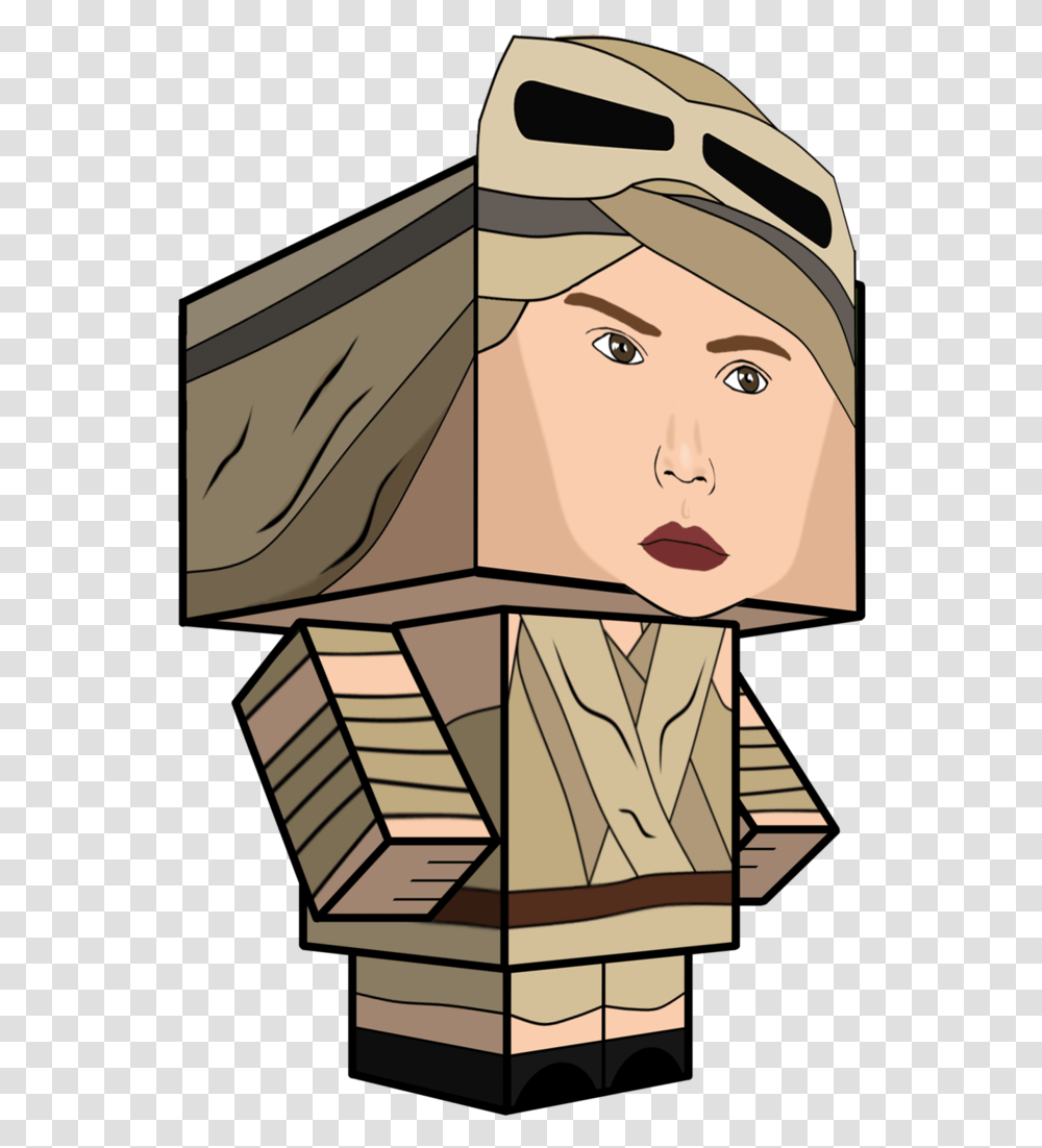Rey Star Wars Clipart Jpg Library Library Rey Star Cube Craft, Face, Book, Female Transparent Png