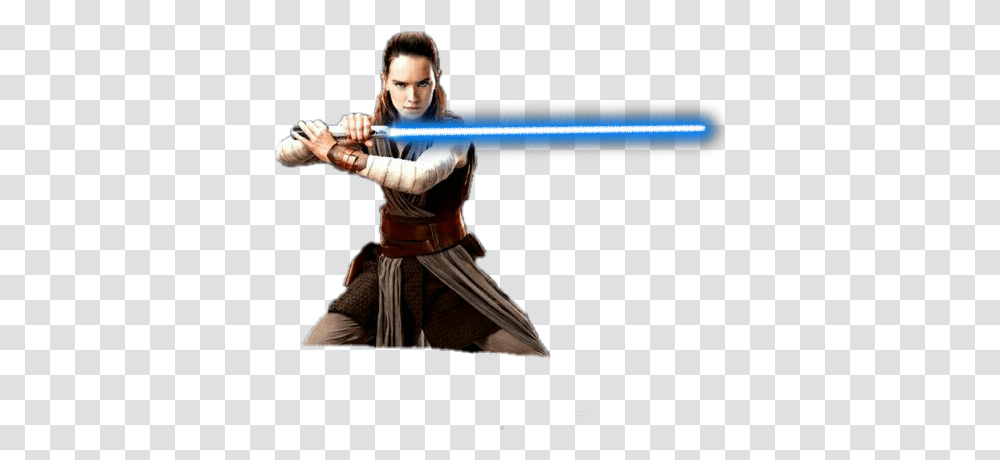 Rey Star Wars Daisy Ridley The Last Jedi Force Rey Star Wars, Duel, Person, Human, Sword Transparent Png