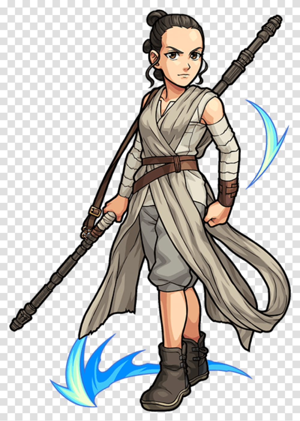 Rey Star Wars Rey Cartoon Star Wars, Person, Human, Manga, Comics Transparent Png