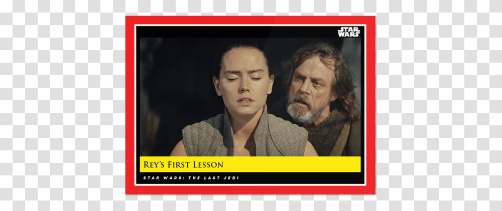 Reyquots First Lesson Star Wars The Last Jedi Movie Rey, Person, Face, Poster, Advertisement Transparent Png