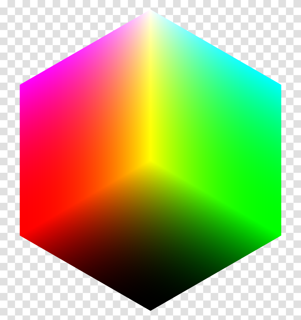 Rgb Colorcube Corner Yellow Cube Color, Triangle, Light, Pattern, Neon Transparent Png