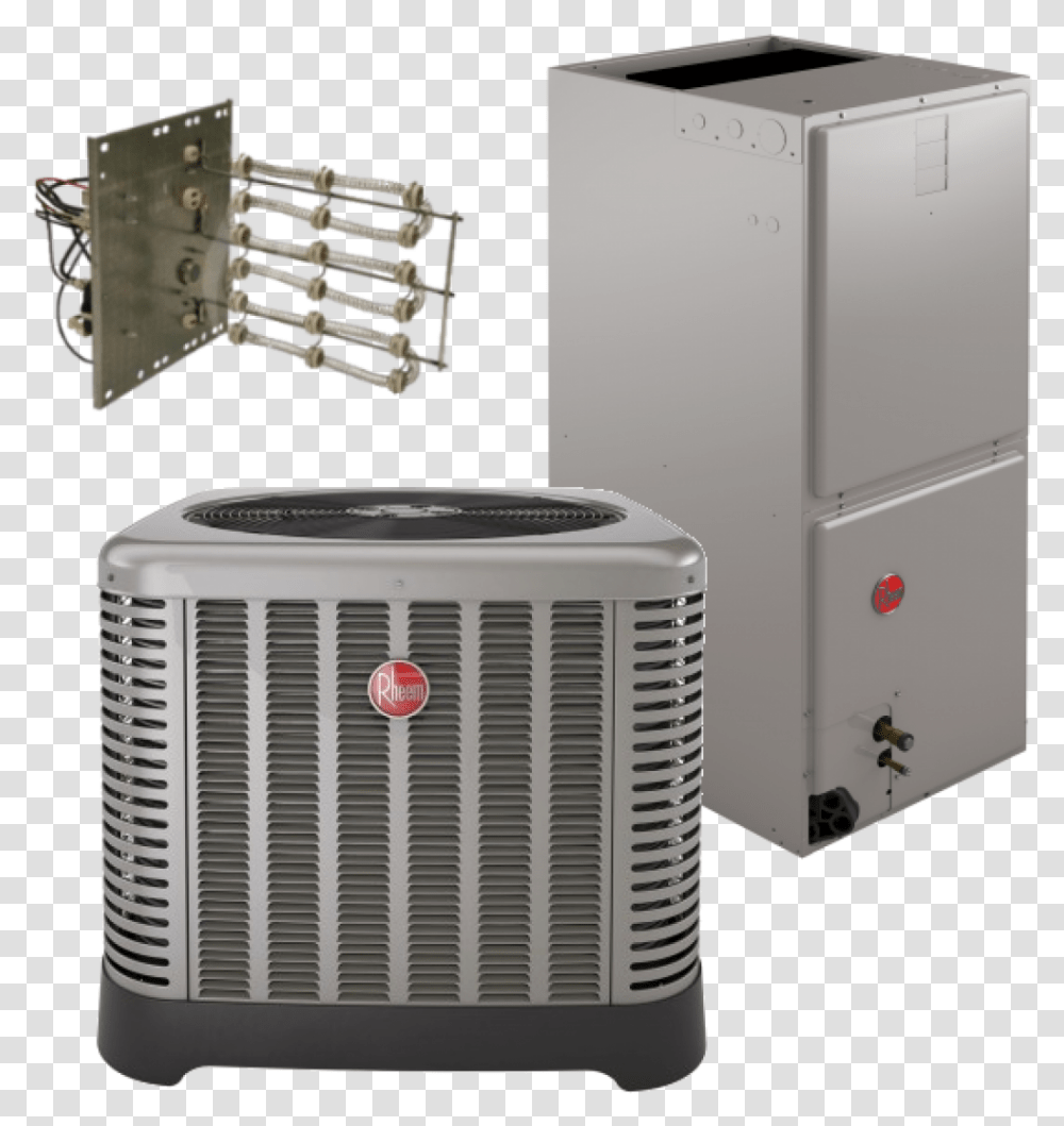 Rheem 15 Seer 4 Ton Heat Pump System 3 Ton Rheem Ac Unit, Air Conditioner, Appliance, Refrigerator Transparent Png
