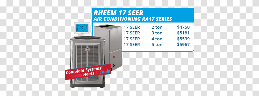 Rheem Products Vertical, Air Conditioner, Appliance Transparent Png