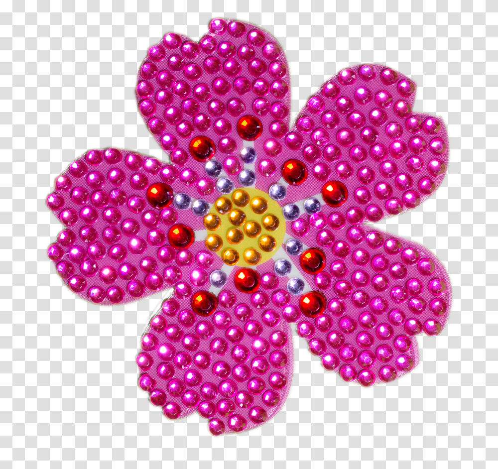 Rhinestone Flower Emoji 2in Stickerbeans Flower Emoji, Purple, Pattern, Light, Toy Transparent Png