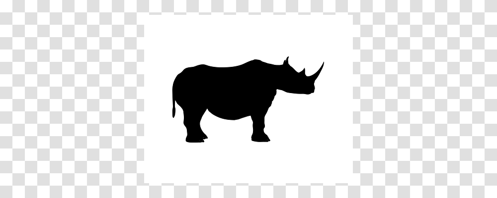 Rhino Silhouette, Stencil, Mammal, Animal Transparent Png