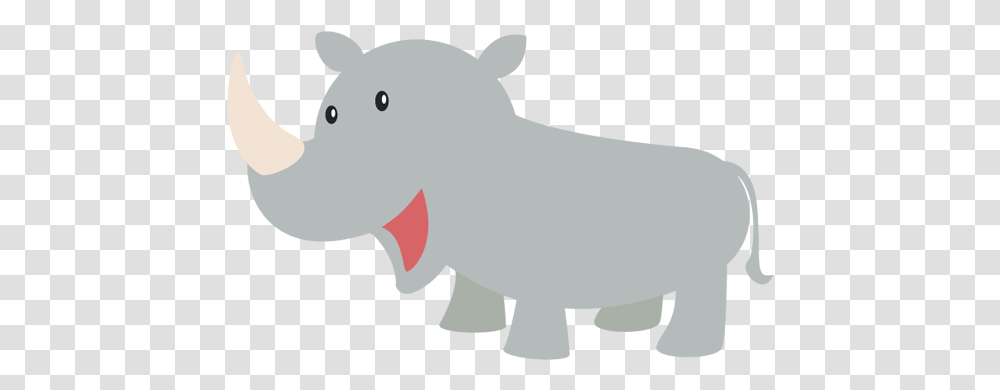 Rhino Clipart 3 Image Cartoon Rhino With Background, Mammal, Animal, Wildlife, Hippo Transparent Png