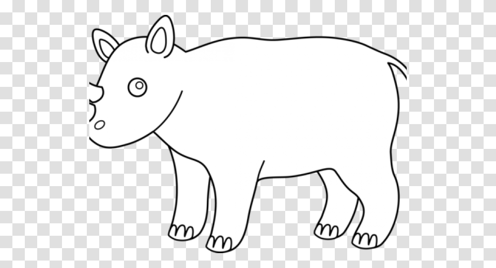 Rhino Clipart Black And White, Mammal, Animal, Wildlife, Bear Transparent Png