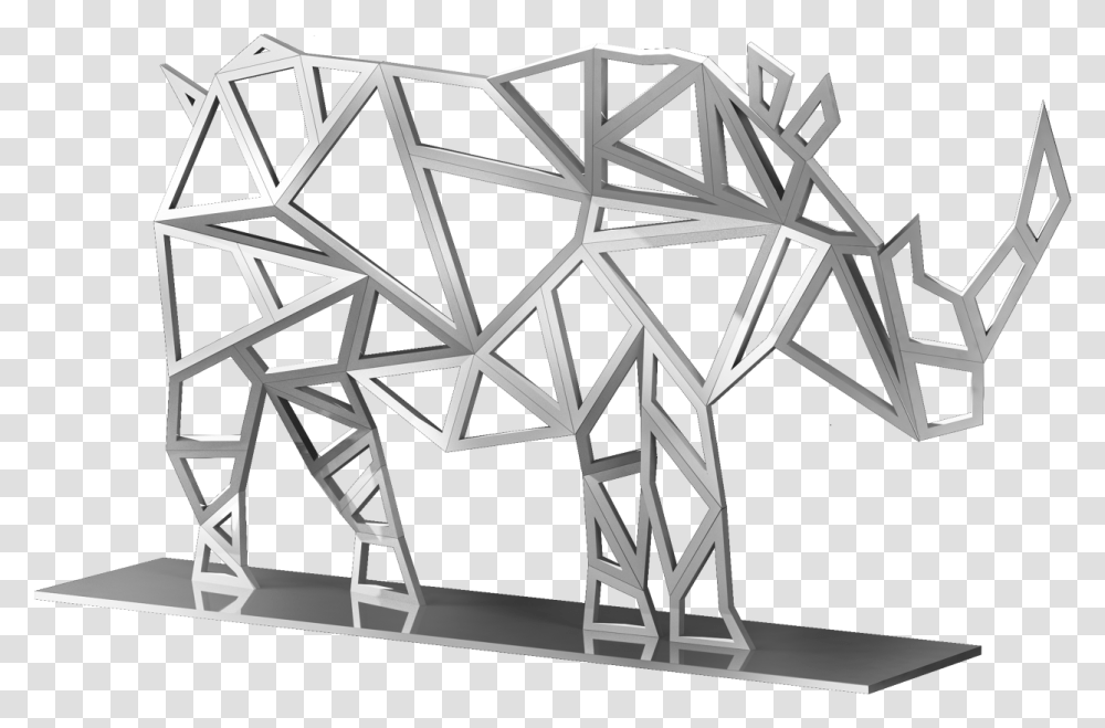 Rhino Geometric Sculptures, Furniture, Chair, Table, Staircase Transparent Png