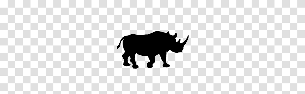 Rhino Silhouette Silhouettes Silhouette, Stencil, Mammal, Animal, Wildlife Transparent Png