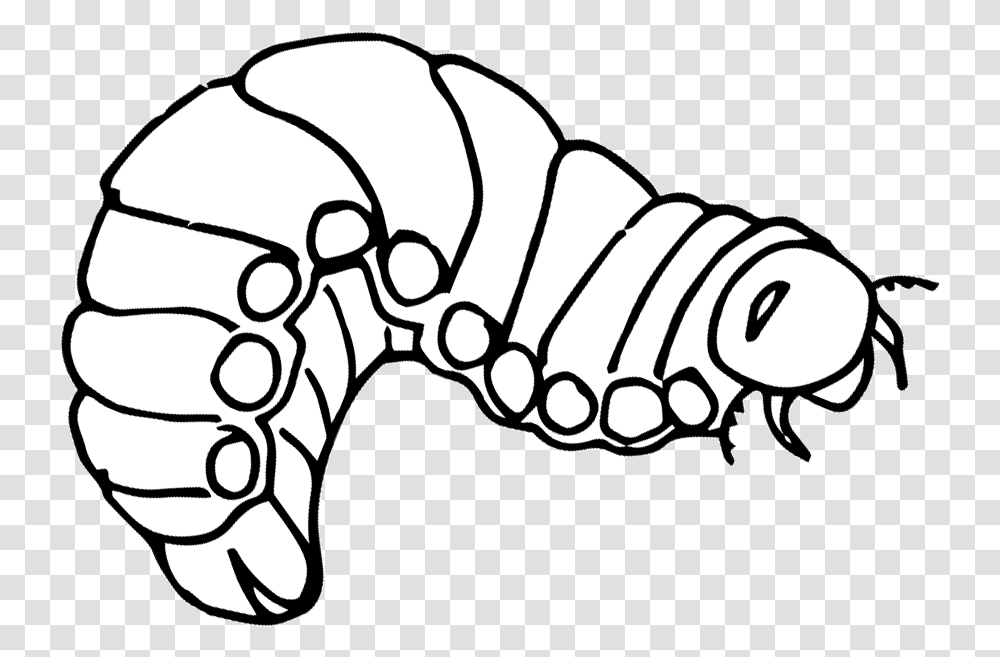 Rhinoceros Beetle Clipart Caterpillar Download Line Art, Invertebrate, Animal, Sea Life, Gun Transparent Png