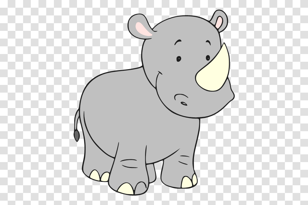 Rhinoceros Clipart Cute Rhino Clipart, Mammal, Animal, Elephant, Wildlife Transparent Png