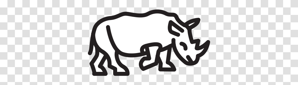 Rhinoceros Free Icon Of Selman Icons Rhinoceros Icon, Animal, Stencil, Reptile, Symbol Transparent Png