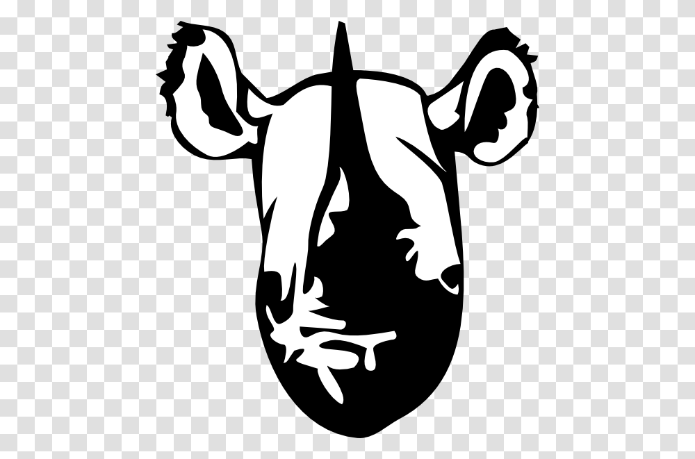 Rhinoceros Head Clip Art, Stencil, Silhouette, Mammal, Animal Transparent Png