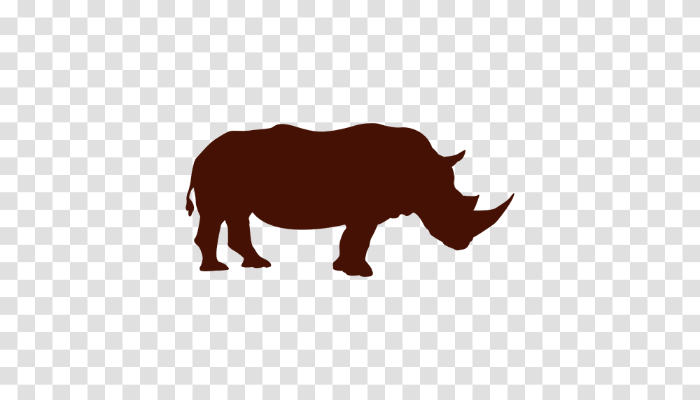 Rhinoceros Silhouette Rhino, Mammal, Animal, Wildlife, Bull Transparent Png