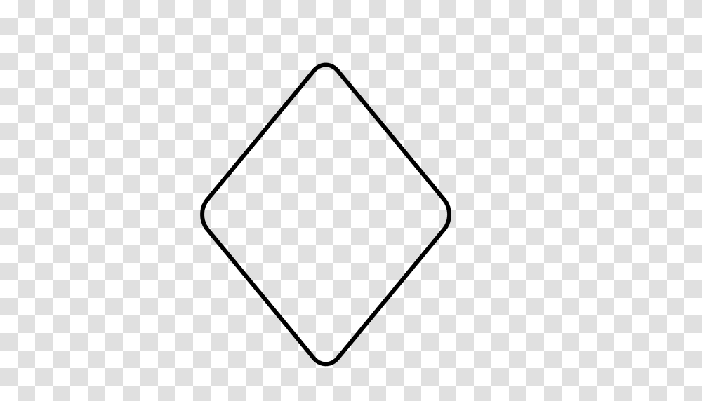 Rhombus Rounded, Bow, Sign, Road Sign Transparent Png