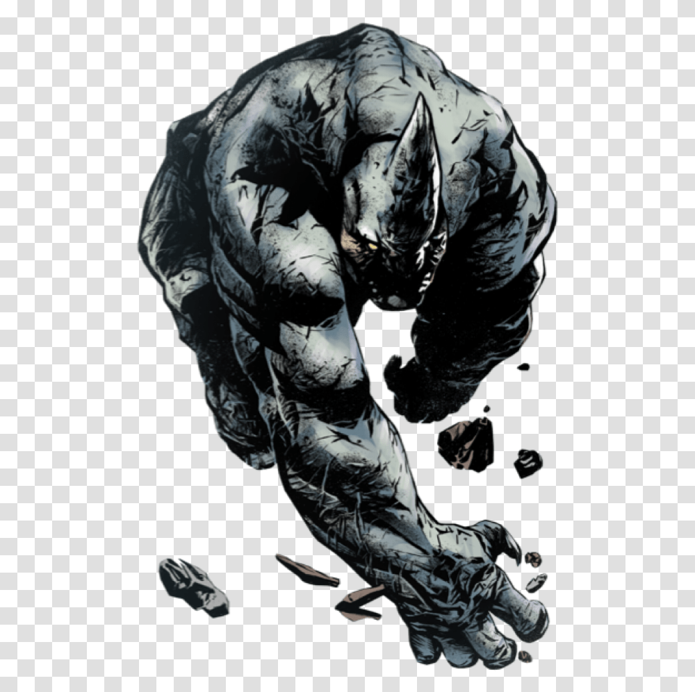 Rhyno Marvel Freetoedit Spiderman The Gauntlet Rhino, Batman, Person, Human, Statue Transparent Png