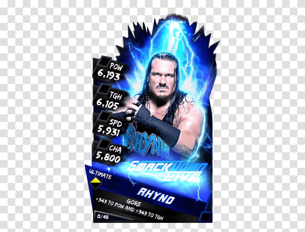 Rhyno Wwe Supercard Ultimate Cards, Poster, Advertisement, Flyer, Paper Transparent Png