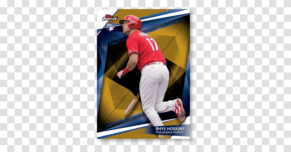 Rhys Hoskins 2018 Topps Finest Baseball Finest Firsts Banner, Person, People, Athlete Transparent Png