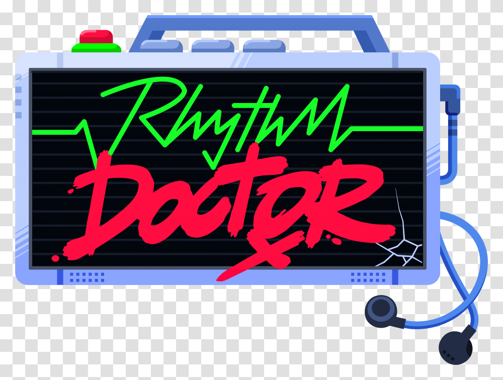 Rhythm Doctor 7th Beat Games Rhythm Doctor Logo, Text, Electronics, Alphabet, Light Transparent Png