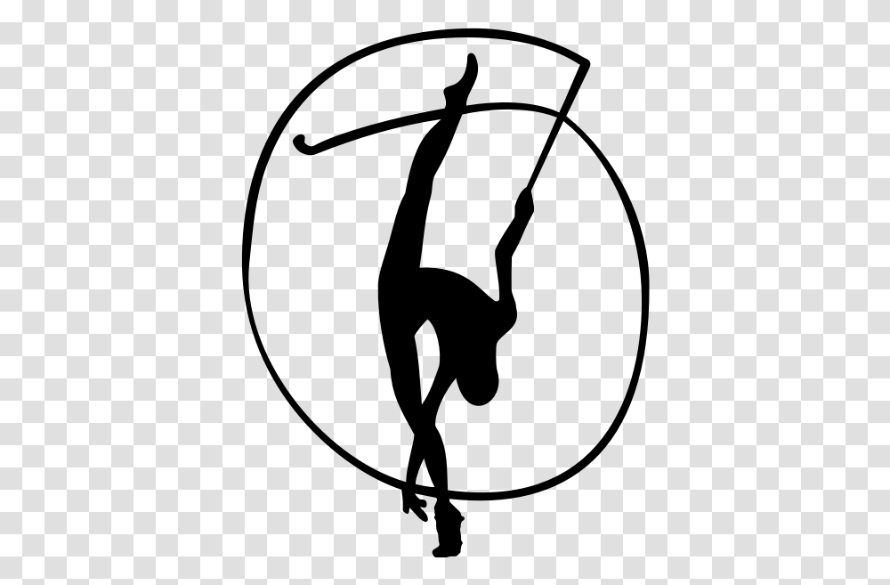 Rhythmic Gymnast With Ribbon Vector Image Rhythmic Gymnastics Clip Art, Gray, World Of Warcraft Transparent Png