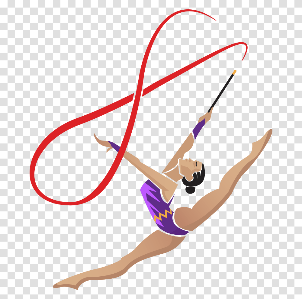 Rhythmic Gymnastics Ribbon Download Rhythmic Gymnastics Ribbon, Bow, Person, Human, Acrobatic Transparent Png