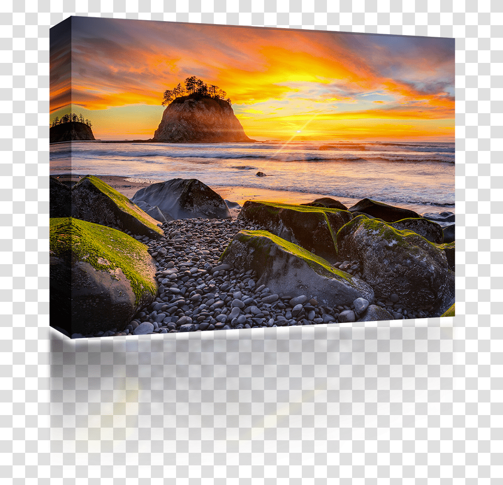 Rialto Onsia Sound Art La Push Sunset, Nature, Outdoors, Painting, Flare Transparent Png
