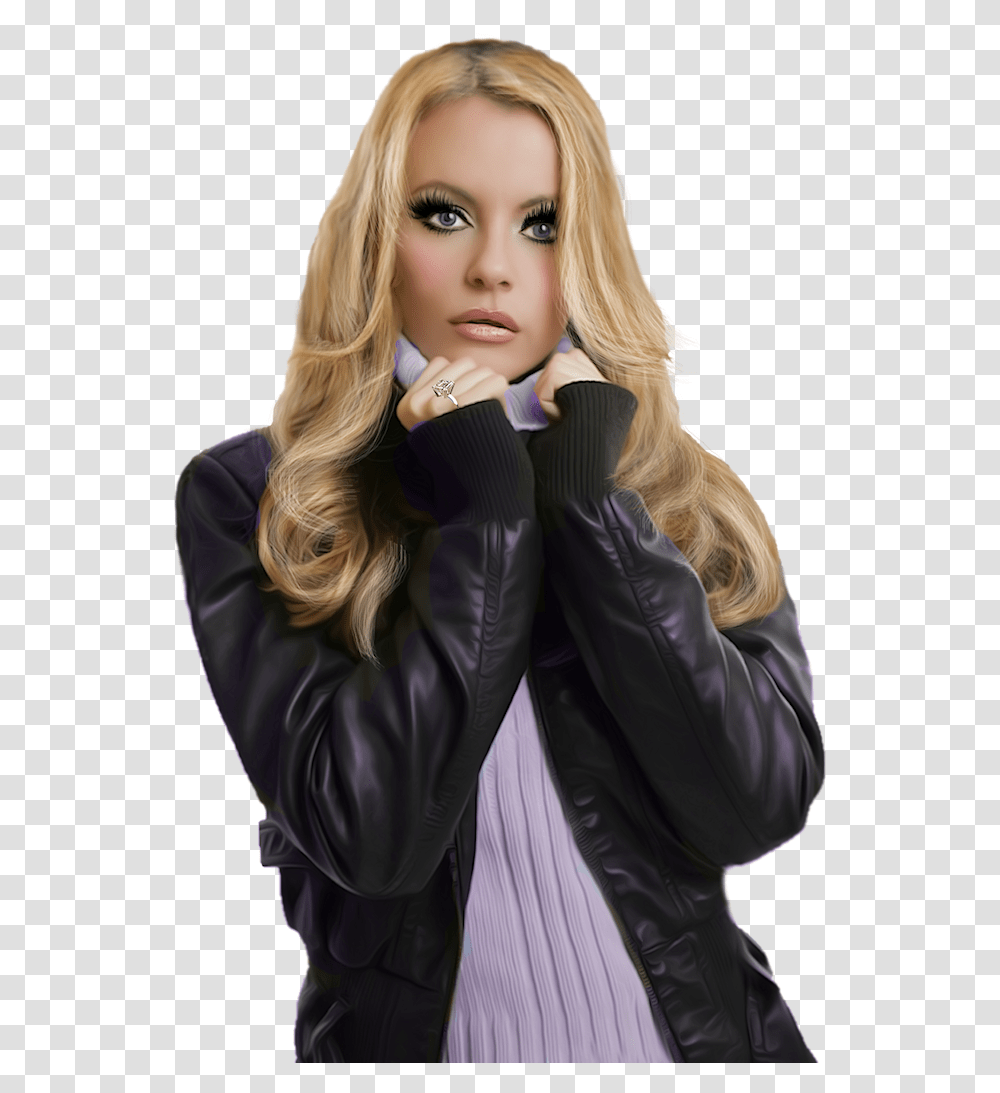 Riart Designs Graphics Leather Jacket, Clothing, Coat, Female, Person Transparent Png