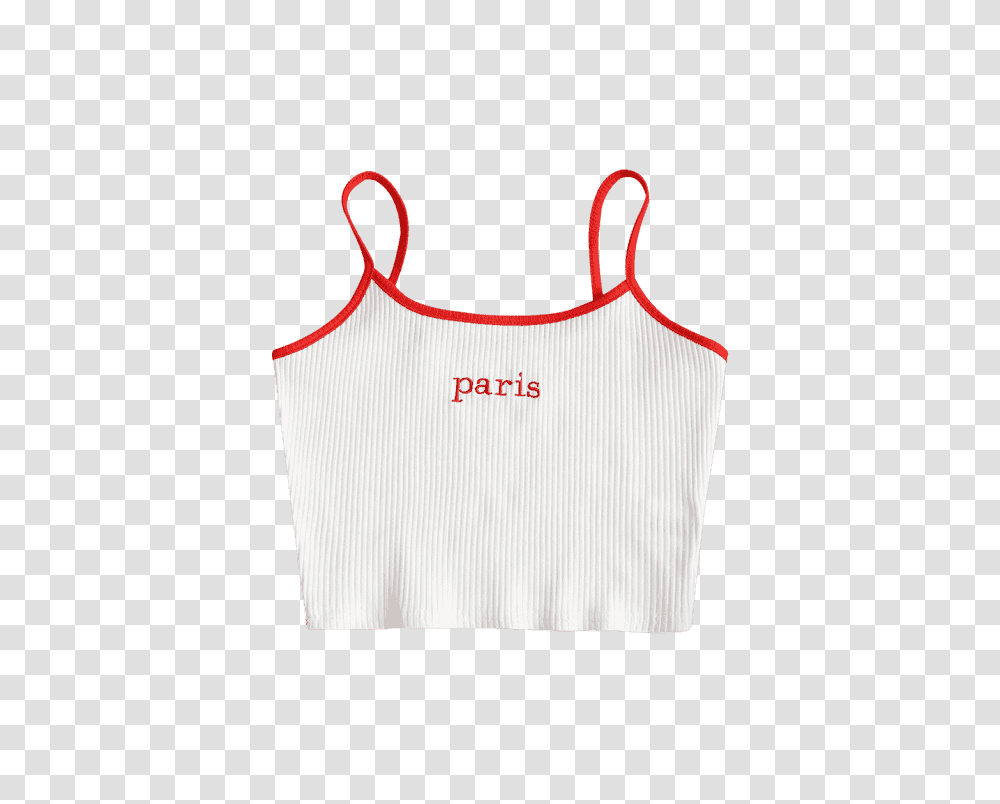 Ribbed Paris Embroidered Tank Top In Nymphet Fashion, Bib, Purse, Handbag, Accessories Transparent Png