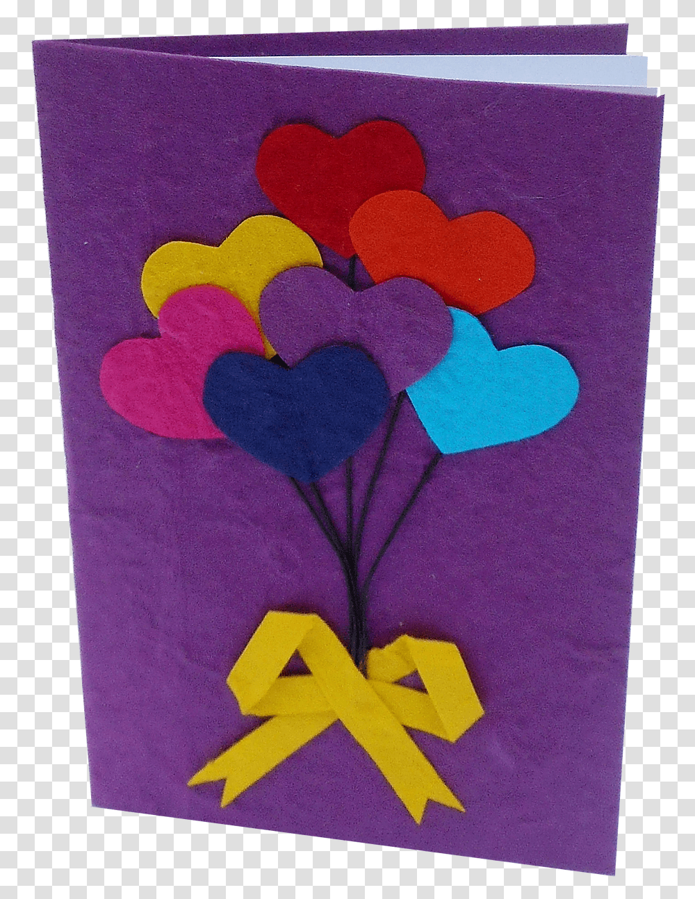 Ribbon And Heart Balloon Cards Greeting Card, Rug, Text, Applique, Paper Transparent Png