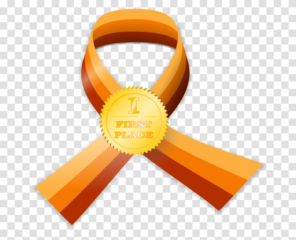 Ribbon Award Gold Medal Download, Trophy, Tape Transparent Png