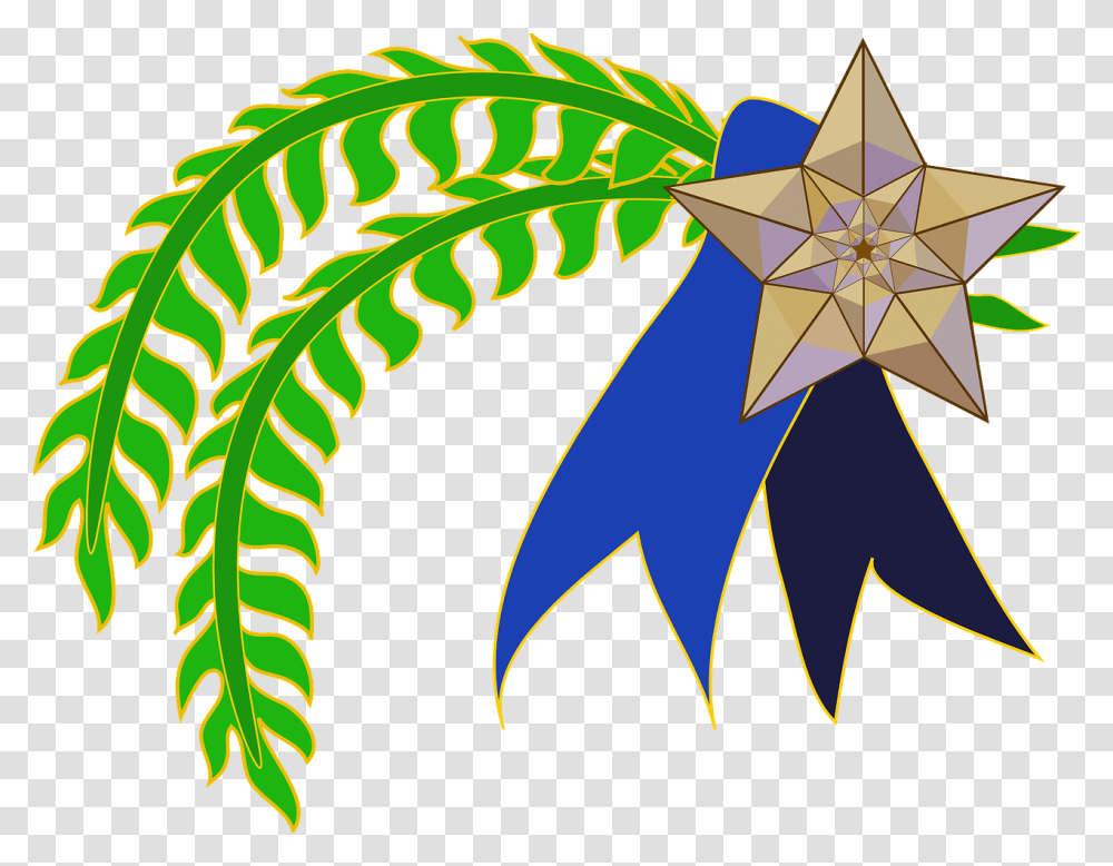 Ribbon Award, Leaf, Plant, Star Symbol Transparent Png