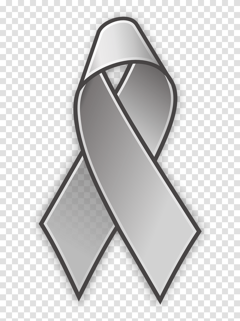 Ribbon Awareness Lace Free Picture Brain Cancer Go Gray, Platinum, Aluminium, Silver, Interior Design Transparent Png