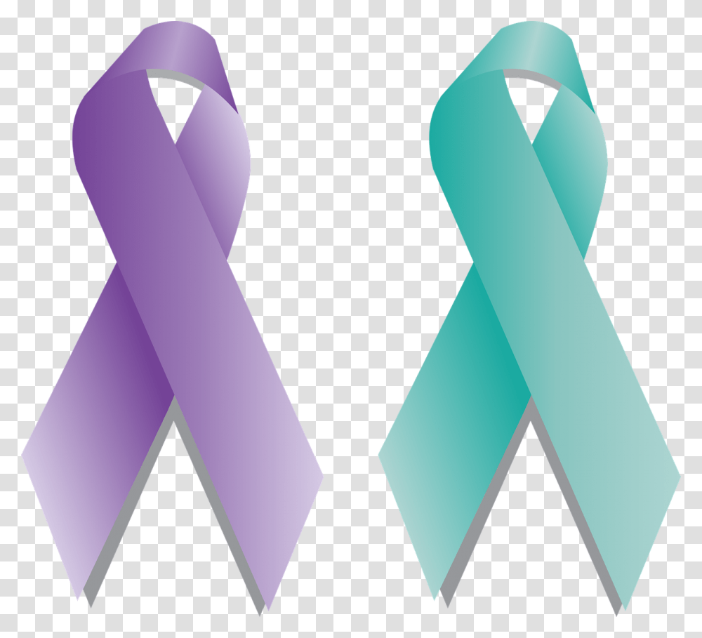 Ribbon Awareness Support Disease Medical Teal And, Knot, Tie, Accessories, Accessory Transparent Png