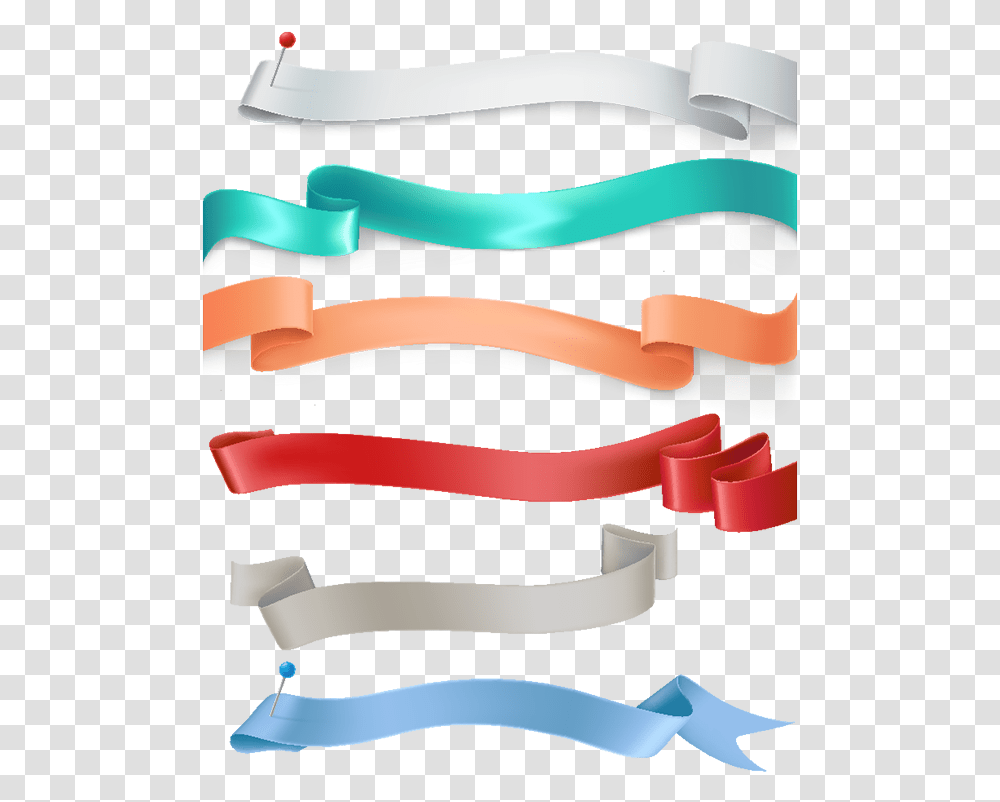 Ribbon Banner Decorative Ribbon In Different Colour, Apparel, Strap, Footwear Transparent Png