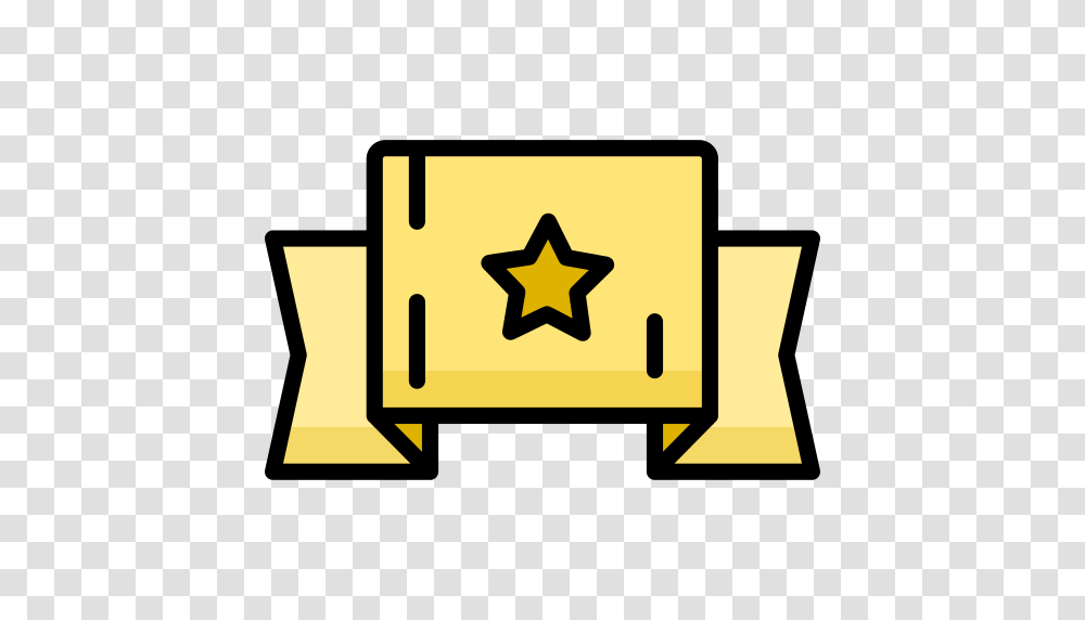 Ribbon Banner Icon, Star Symbol Transparent Png