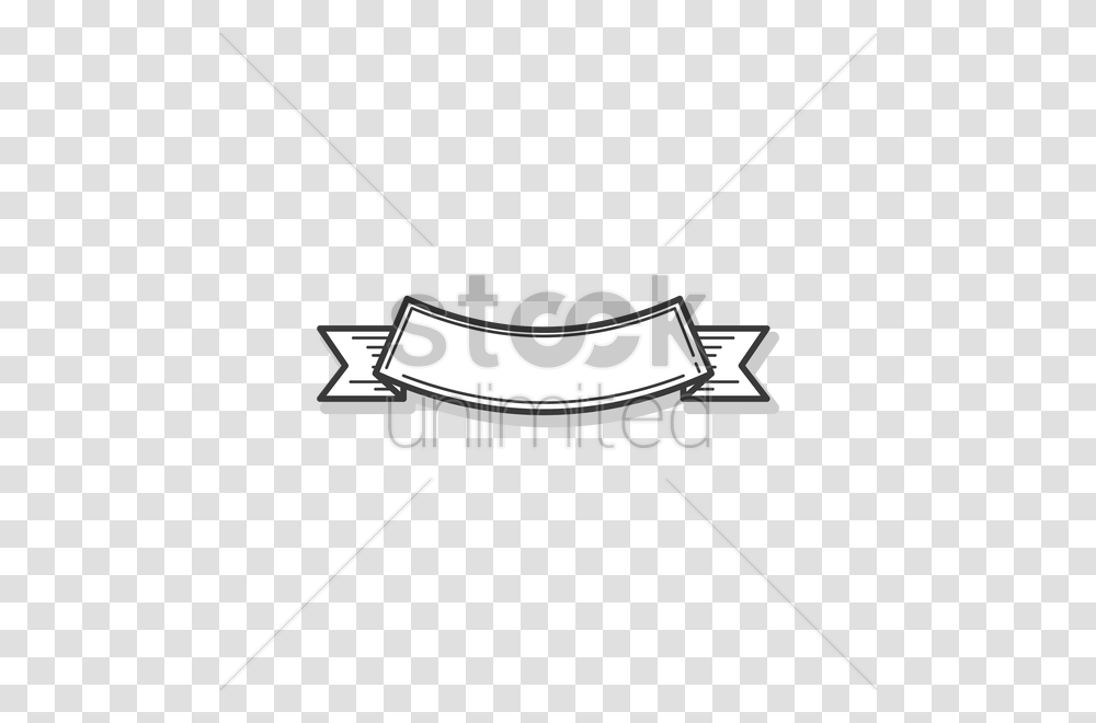 Ribbon Banner Outline Design Vector Image, Bow, Logo Transparent Png