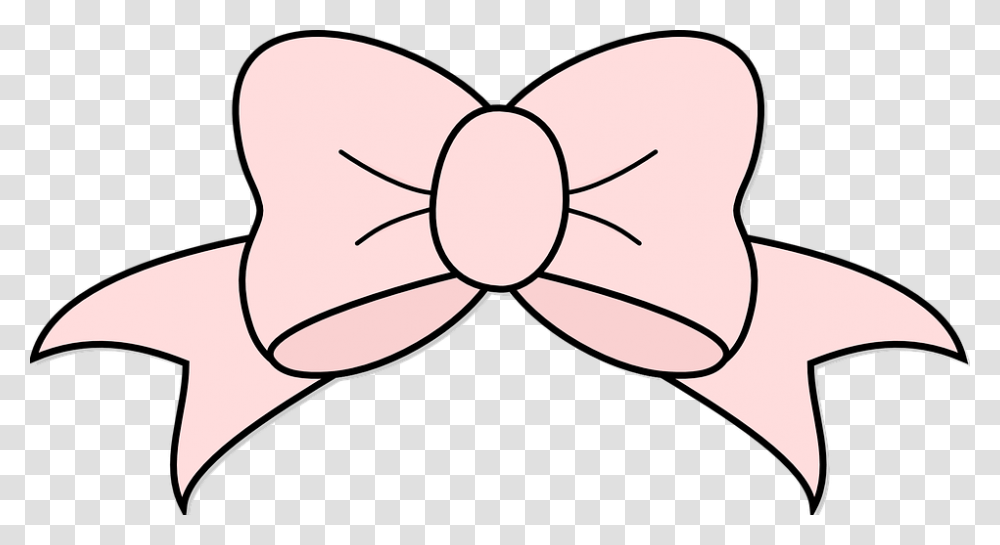 Ribbon Bow Decor Pink Hair Bow Clipart, Tie, Accessories, Accessory, Necktie Transparent Png