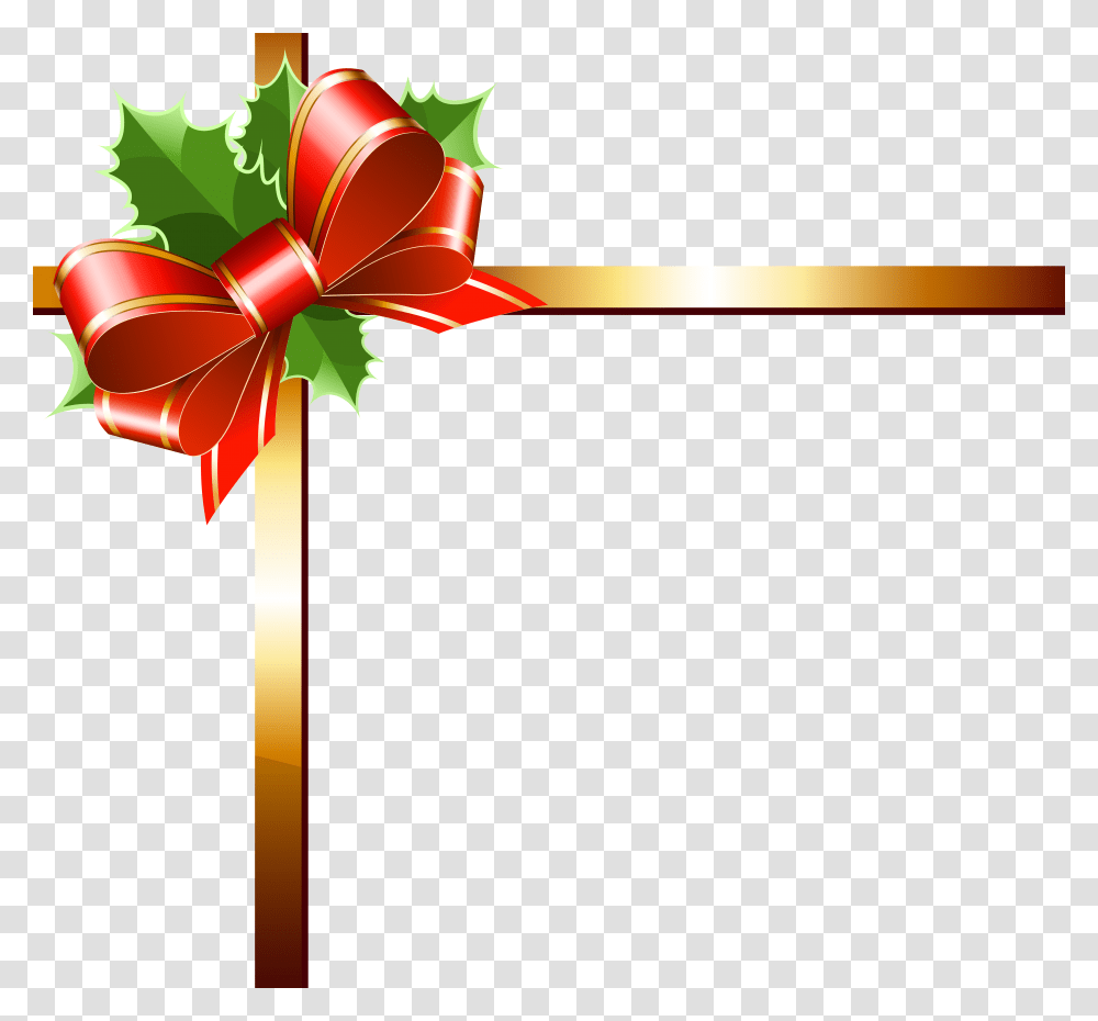 Ribbon Clipart Christmas Christmas Gold Ribbon, Gift, Lamp Transparent Png
