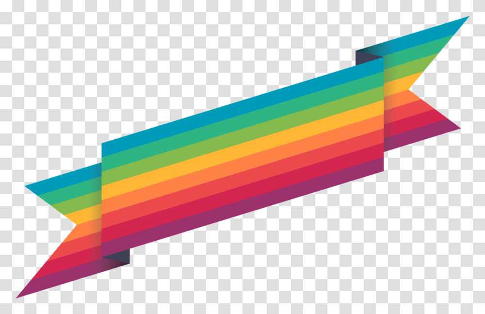 Ribbon Colorful Rainbow Design Decoration Banner Rainbow Ribbon, Pencil, Light, Plant Transparent Png