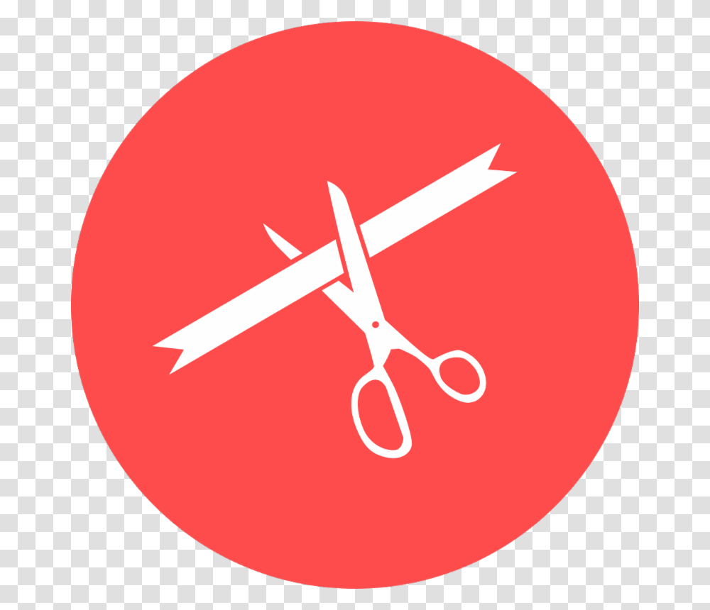 Ribbon Cut Opening Icon, Blade, Weapon, Weaponry, Scissors Transparent Png