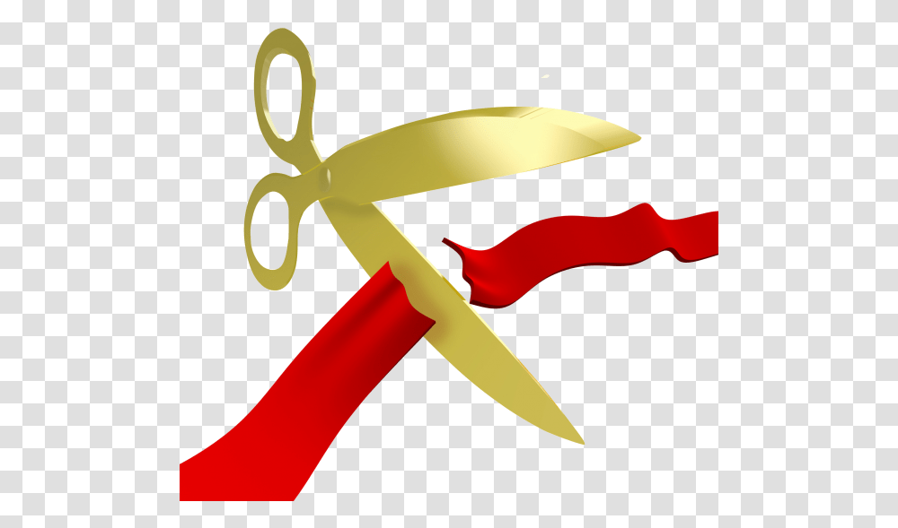 Ribbon Cutting Cartoon Clipart Ribbon Cutting Gif, Text, Axe, Tool, Scissors Transparent Png