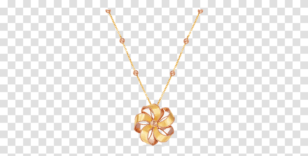 Ribbon Flower Design 18k Gold Necklace Pendant, Jewelry, Accessories, Accessory Transparent Png
